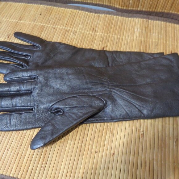 Worthington Leather Gloves Longer Style Womens - Picture 2 of 7